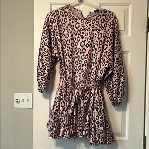 Pink Leopard Print Dress size L